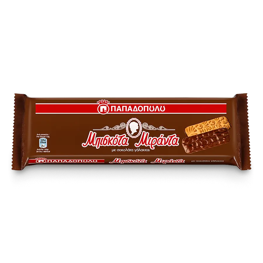 Papadopoulos Miranda Kekse Milchschokolade 140g