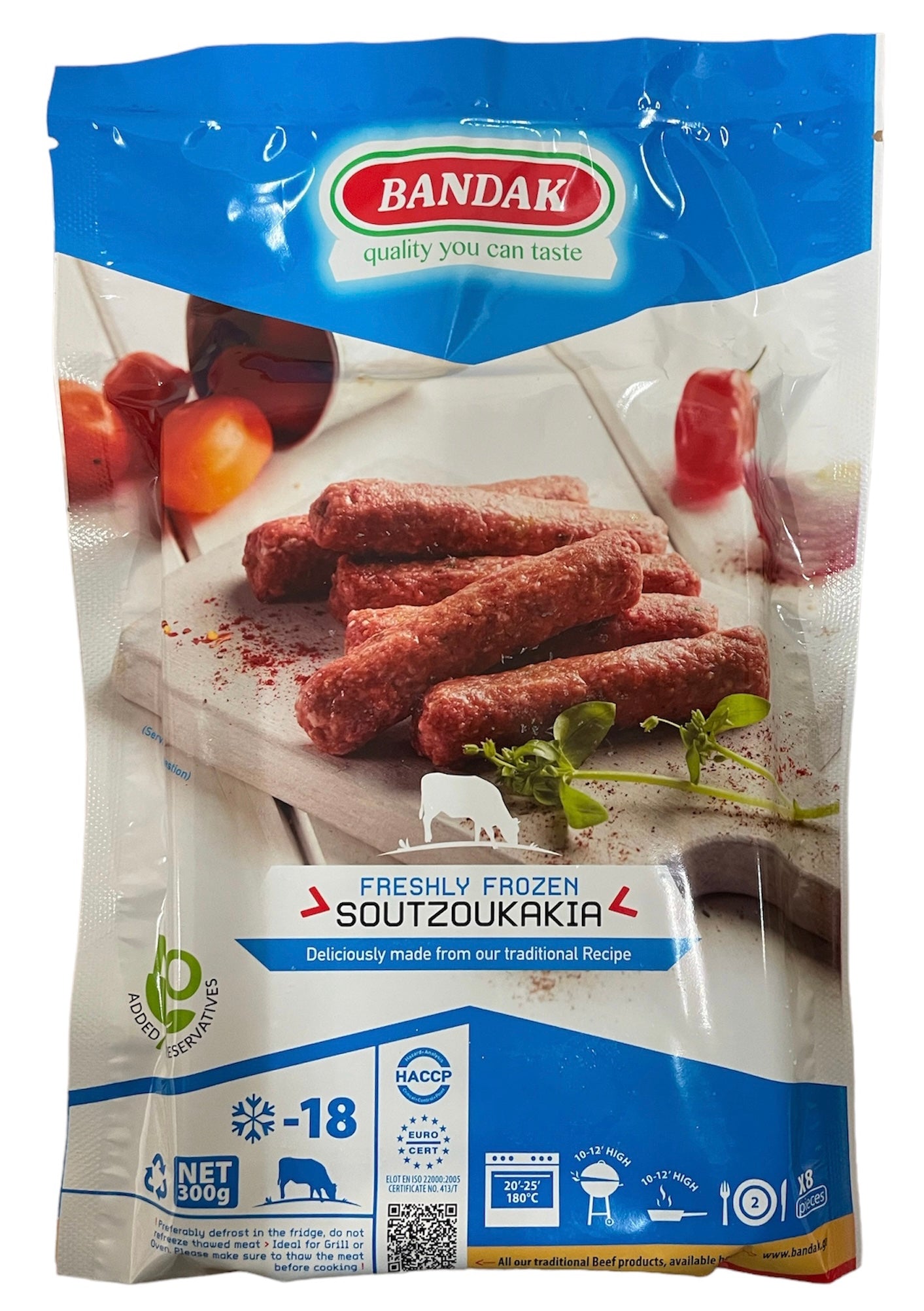 Bandak TK Soutzoukakia, Köfte, Cevapcici, Halal, 300g