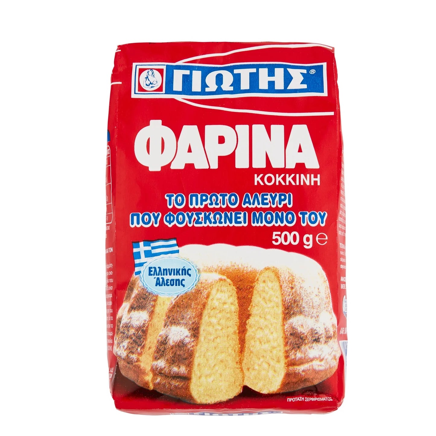 Jotis Farina Kokkini Rot Mehl für Kekse und Kuchen 500g