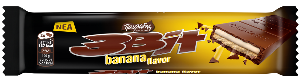 Pavlidis 3Bit Chocolate Bar with Banana 65g