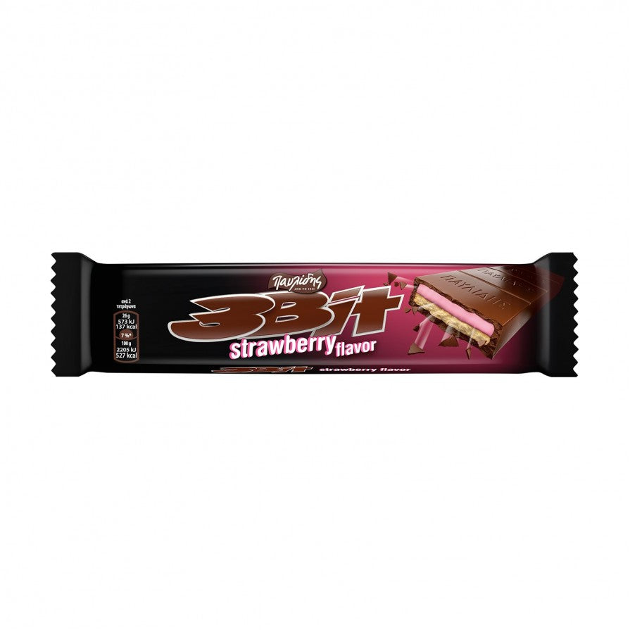 Pavlidis 3Bit Chocolate Bar with Strawberry 65g